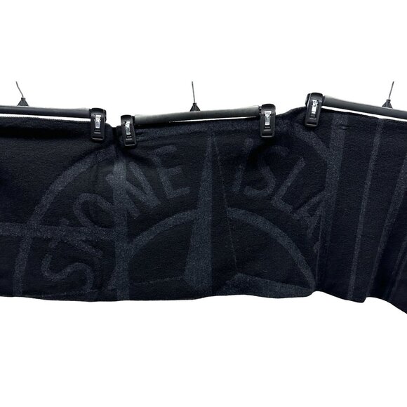 NEW Stone Island Black/Gray Wool Blend Scarf - Picture 4 of 7